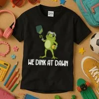 We Dink At Dawn Pickle Ball Kids T-Shirt thumb 3