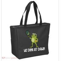 We Dink At Dawn Pickle Ball Tote Bag thumb 2