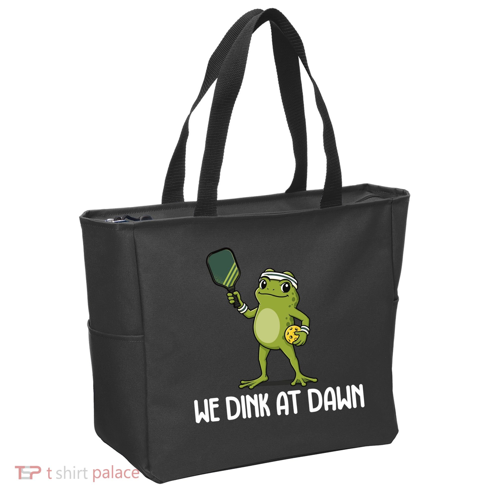 We Dink At Dawn Pickle Ball Tote Bag