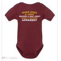 When Does A Joke Become A Dad Joke When It Becomes Apparent Baby Bodysuit thumb 0