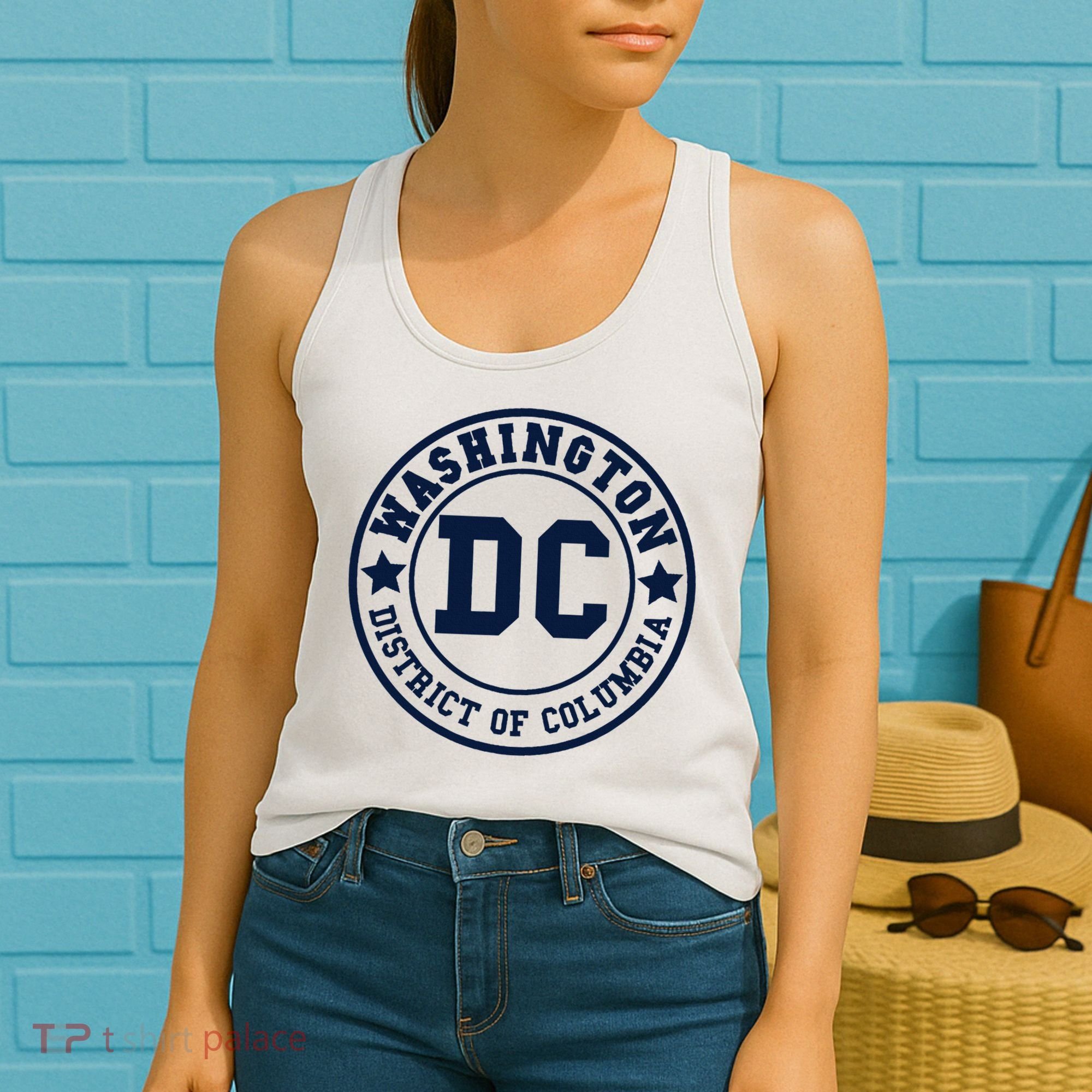 Washington Dc Athletic Throwback Women's Tank Top