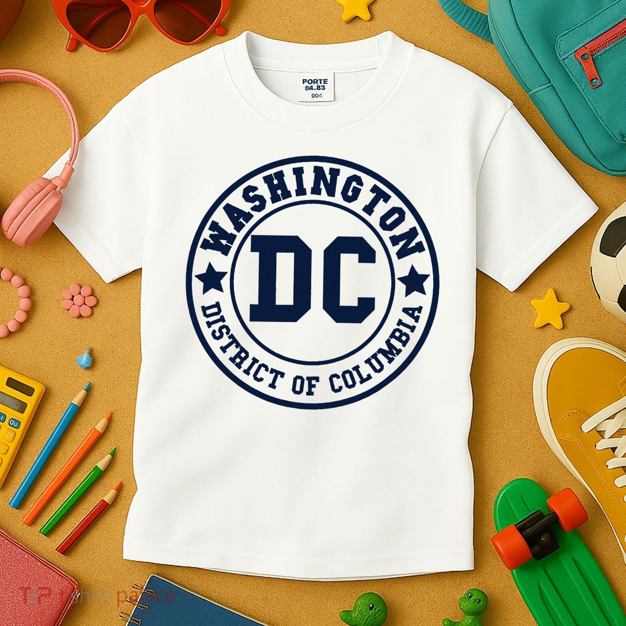 Washington Dc Athletic Throwback Kids T-Shirt