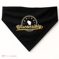 Wisconsin Drinking Alcoholic Wisconsinites Funny Beer Lover USA-Made Doggie Bandana thumb 0