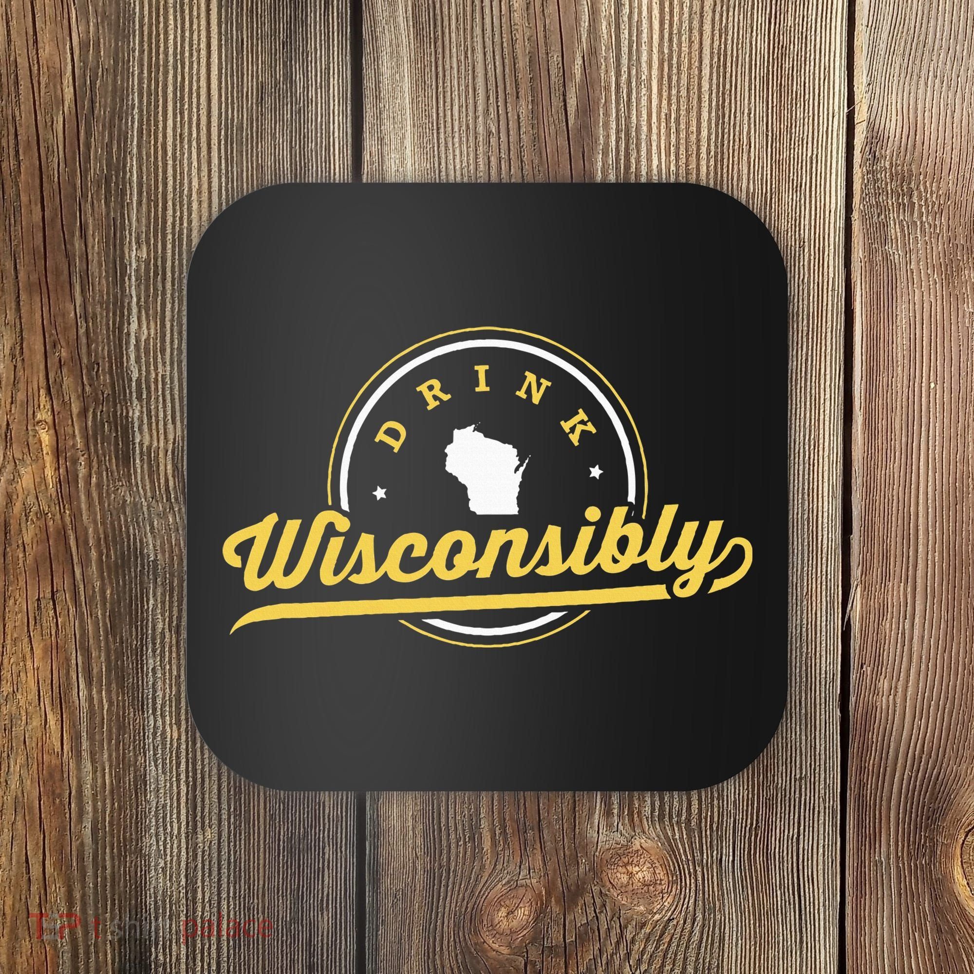 Wisconsin Drinking Alcoholic Wisconsinites Funny Beer Lover Coaster