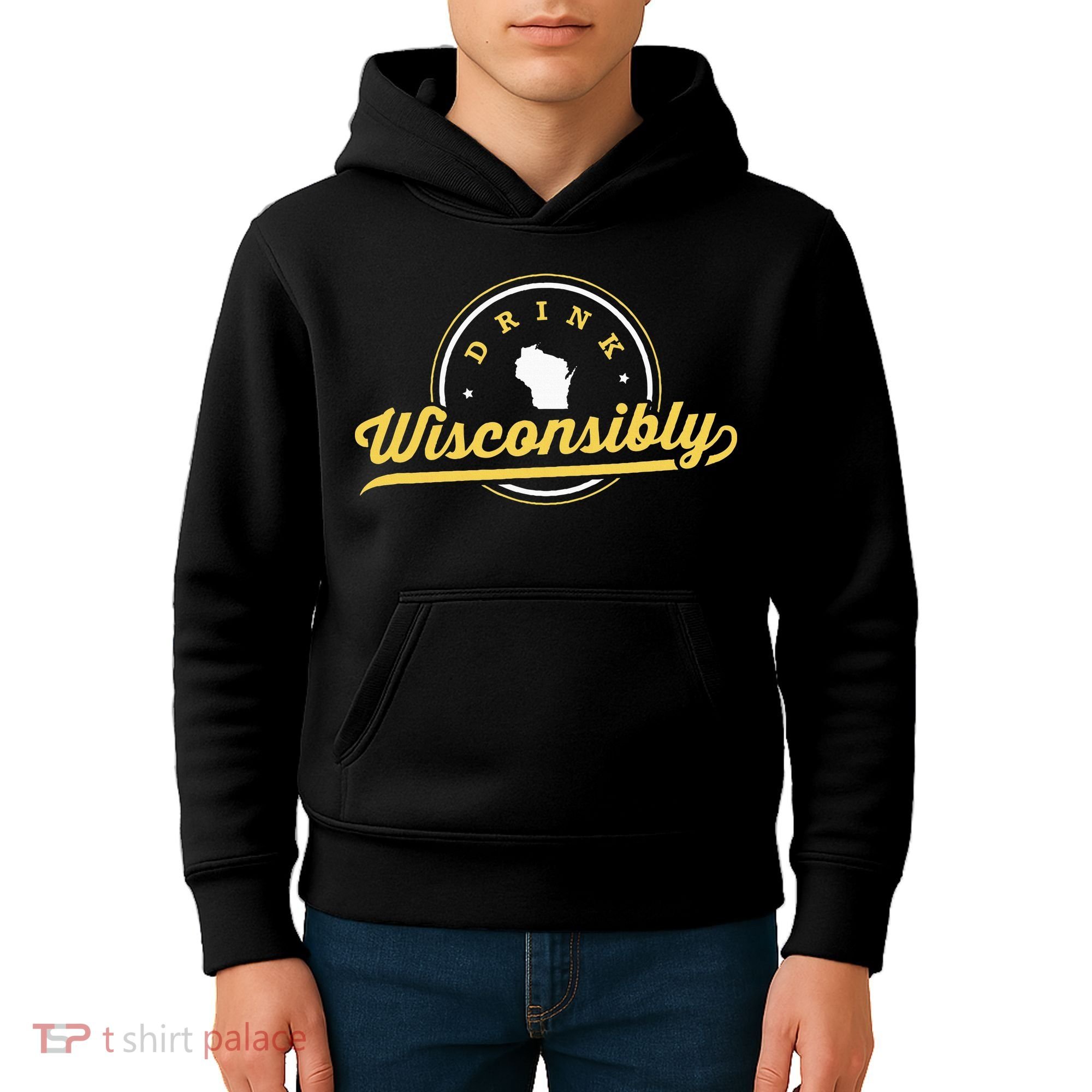 Wisconsin Drinking Alcoholic Wisconsinites Funny Beer Lover Kids Hoodie