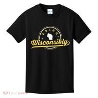 Wisconsin Drinking Alcoholic Wisconsinites Funny Beer Lover Kids T-Shirt thumb 0