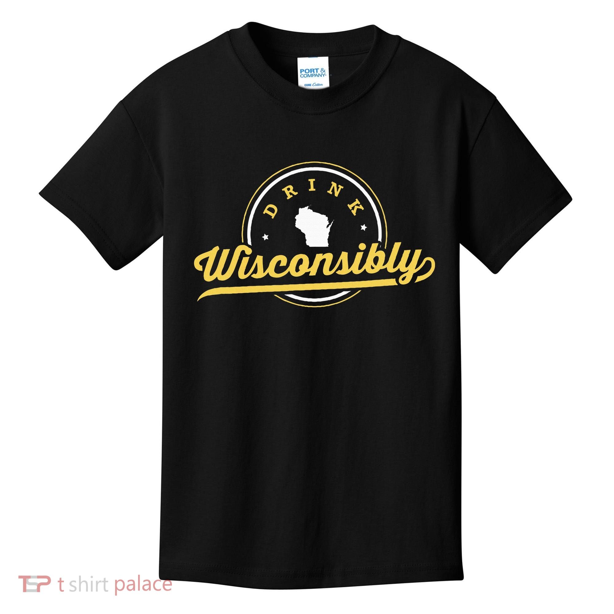 Wisconsin Drinking Alcoholic Wisconsinites Funny Beer Lover Kids T-Shirt