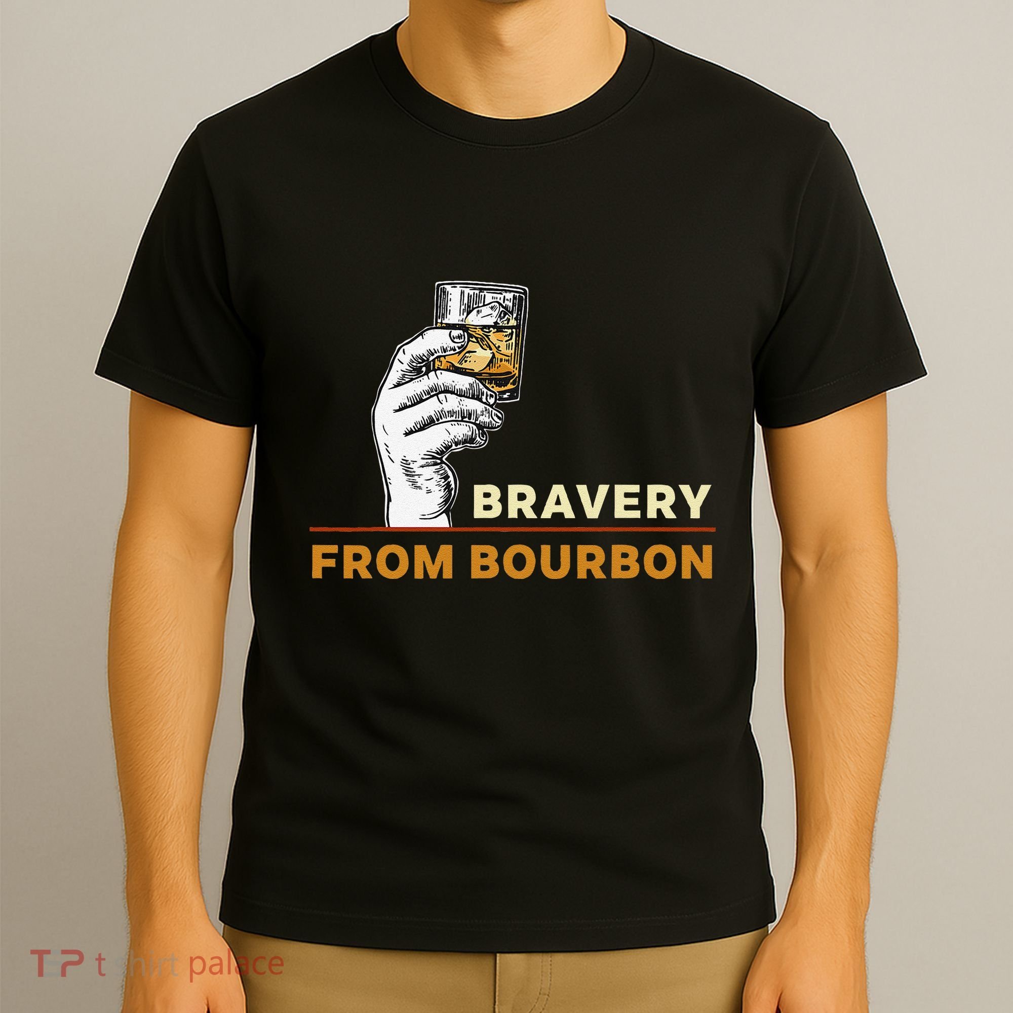 Whisky Drinkers Bravery Bourbon Drinkers Lovers Boho T-Shirt