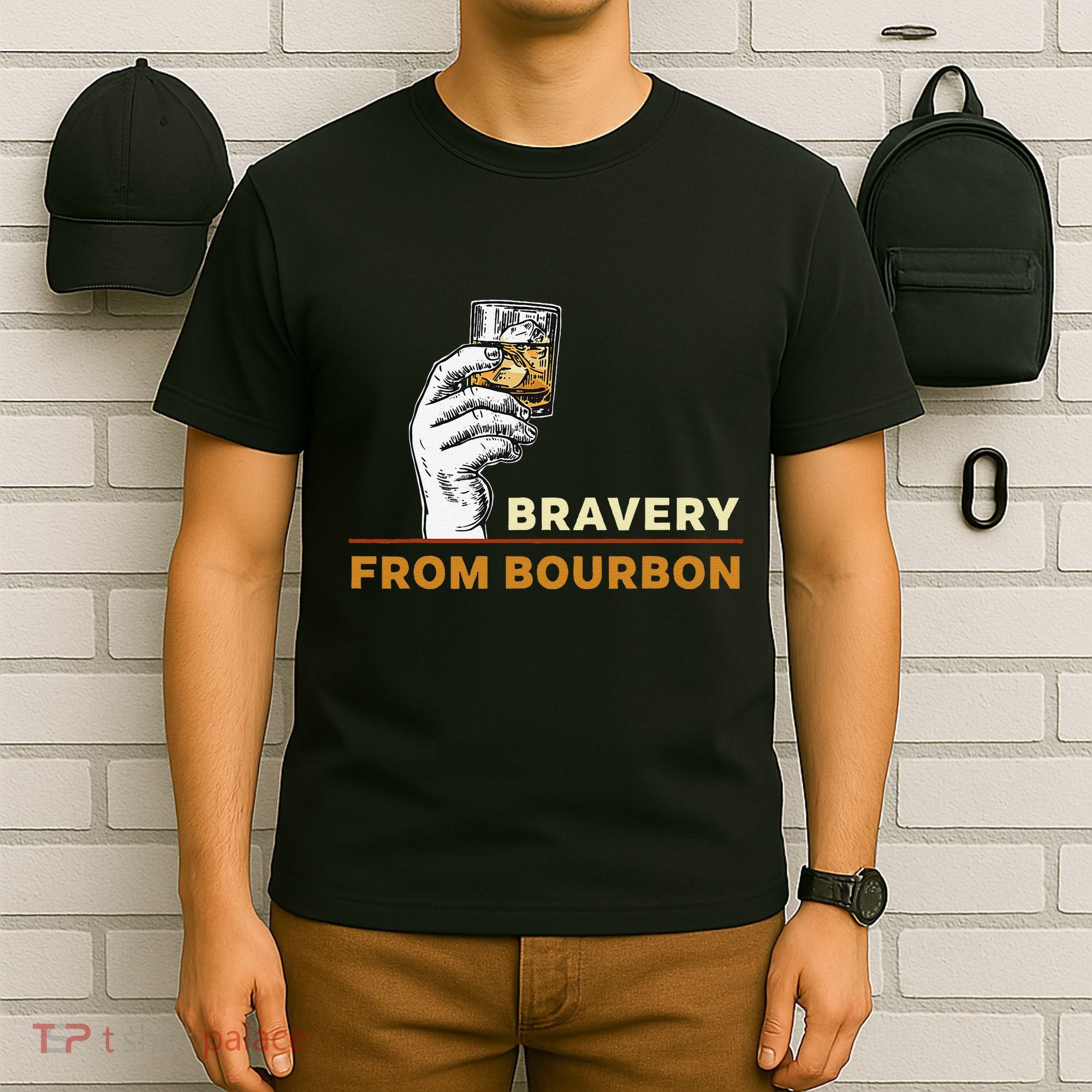 Whisky Drinkers Bravery Bourbon Drinkers Lovers Boho T-Shirt