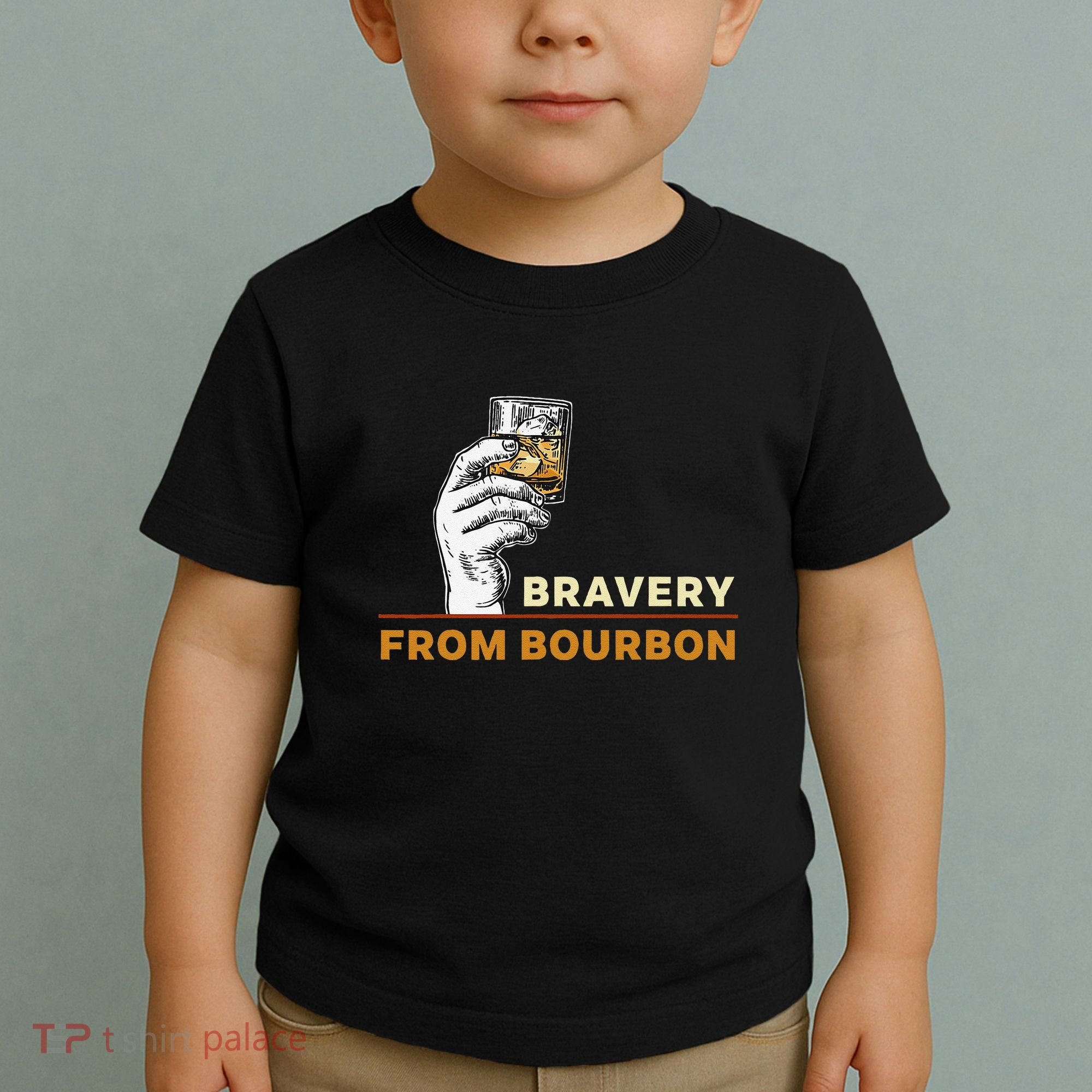Whisky Drinkers Bravery Bourbon Drinkers Lovers Boho Toddler T-Shirt
