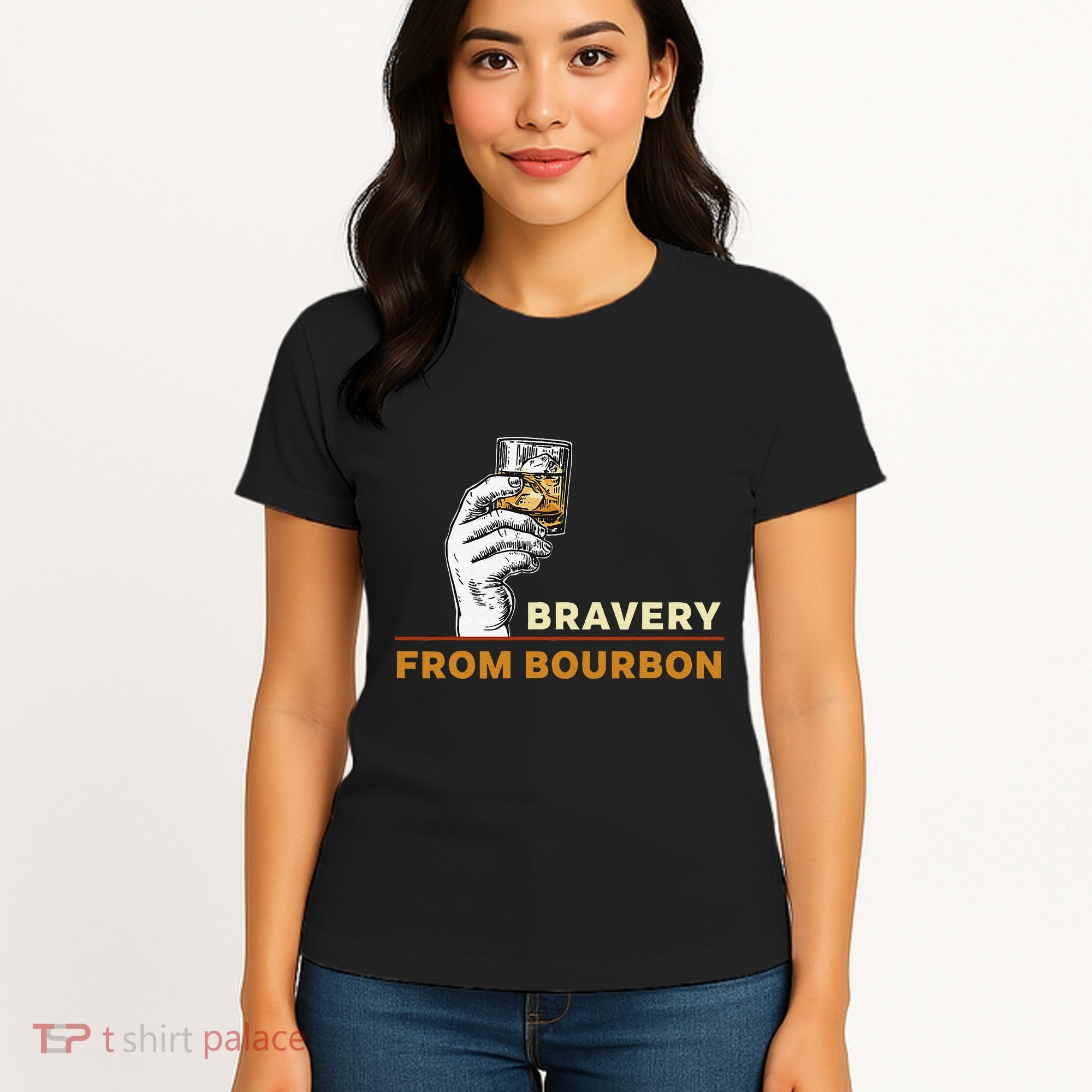 Whisky Drinkers Bravery Bourbon Drinkers Lovers Boho Women's T-Shirt
