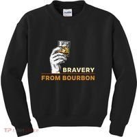 Whisky Drinkers Bravery Bourbon Drinkers Lovers Boho Kids Sweatshirt thumb 0