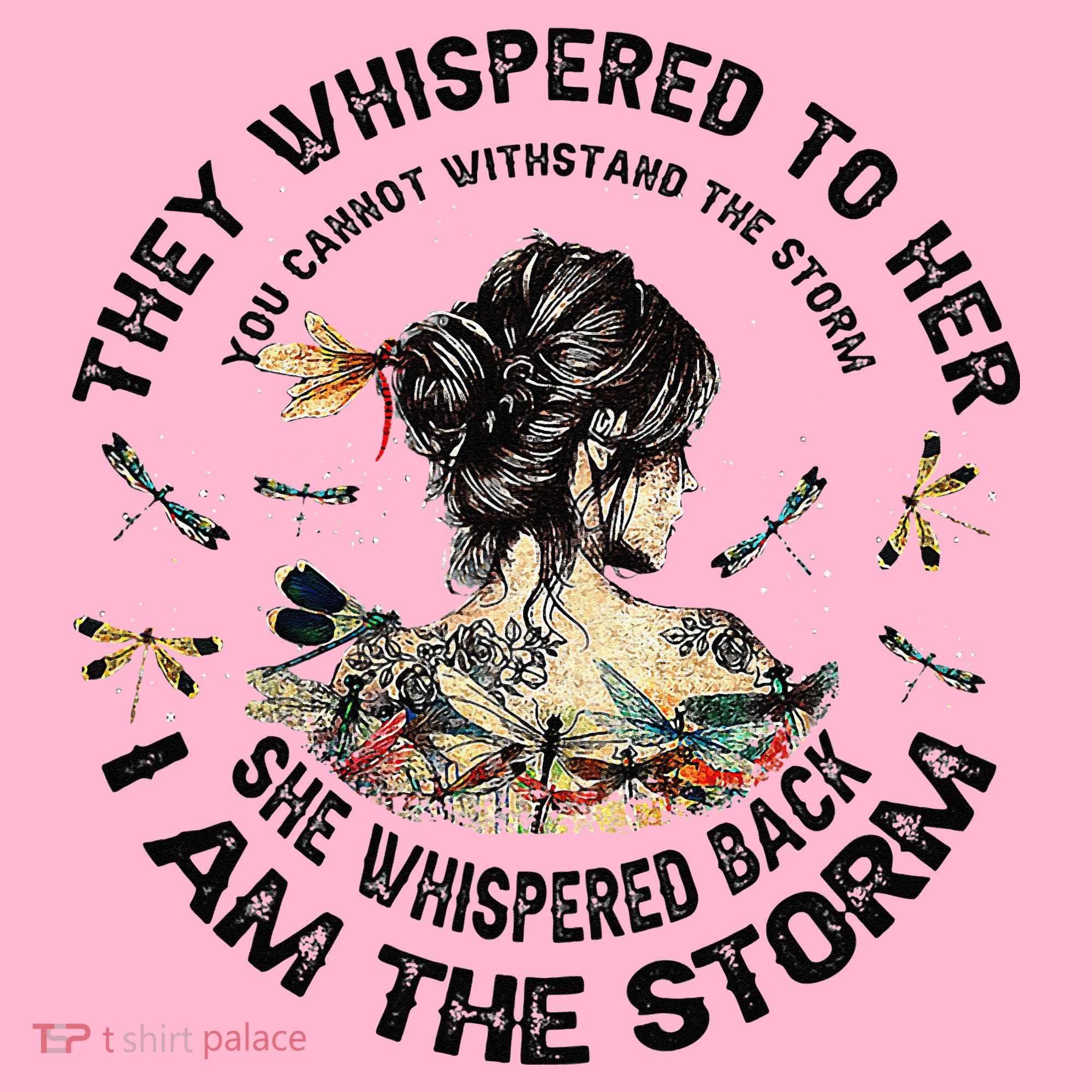 Womens Dragonfly Black Women She Whispered Back I Am The Storm Coaster