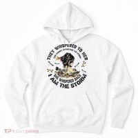 Womens Dragonfly Black Women She Whispered Back I Am The Storm Hoodie thumb 0