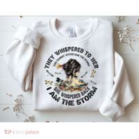 Womens Dragonfly Black Women She Whispered Back I Am The Storm Sweatshirt thumb 2