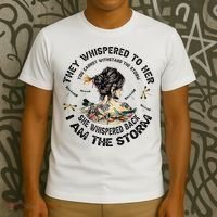 Womens Dragonfly Black Women She Whispered Back I Am The Storm T-Shirt thumb 3