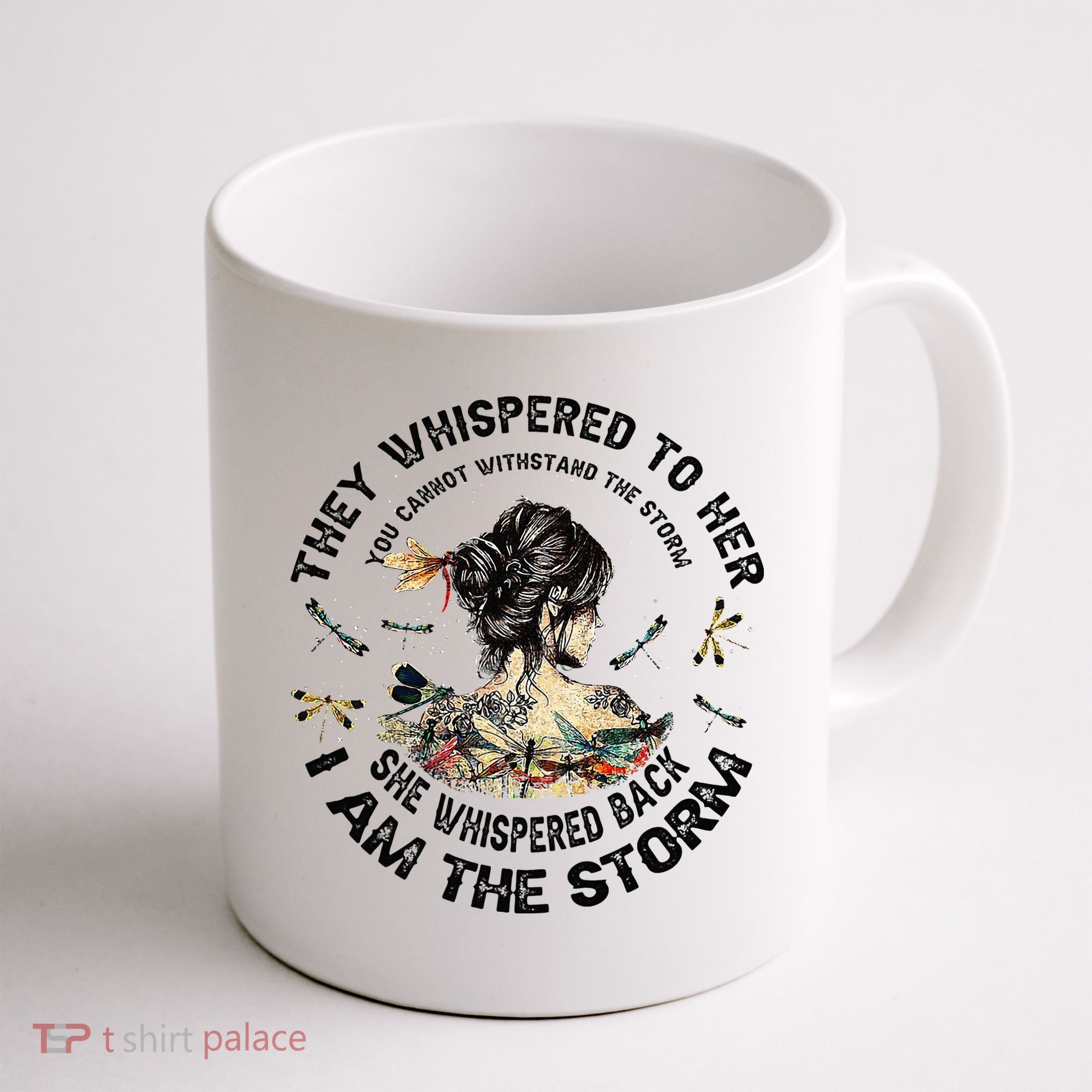 Womens Dragonfly Black Women She Whispered Back I Am The Storm Coffee Mug