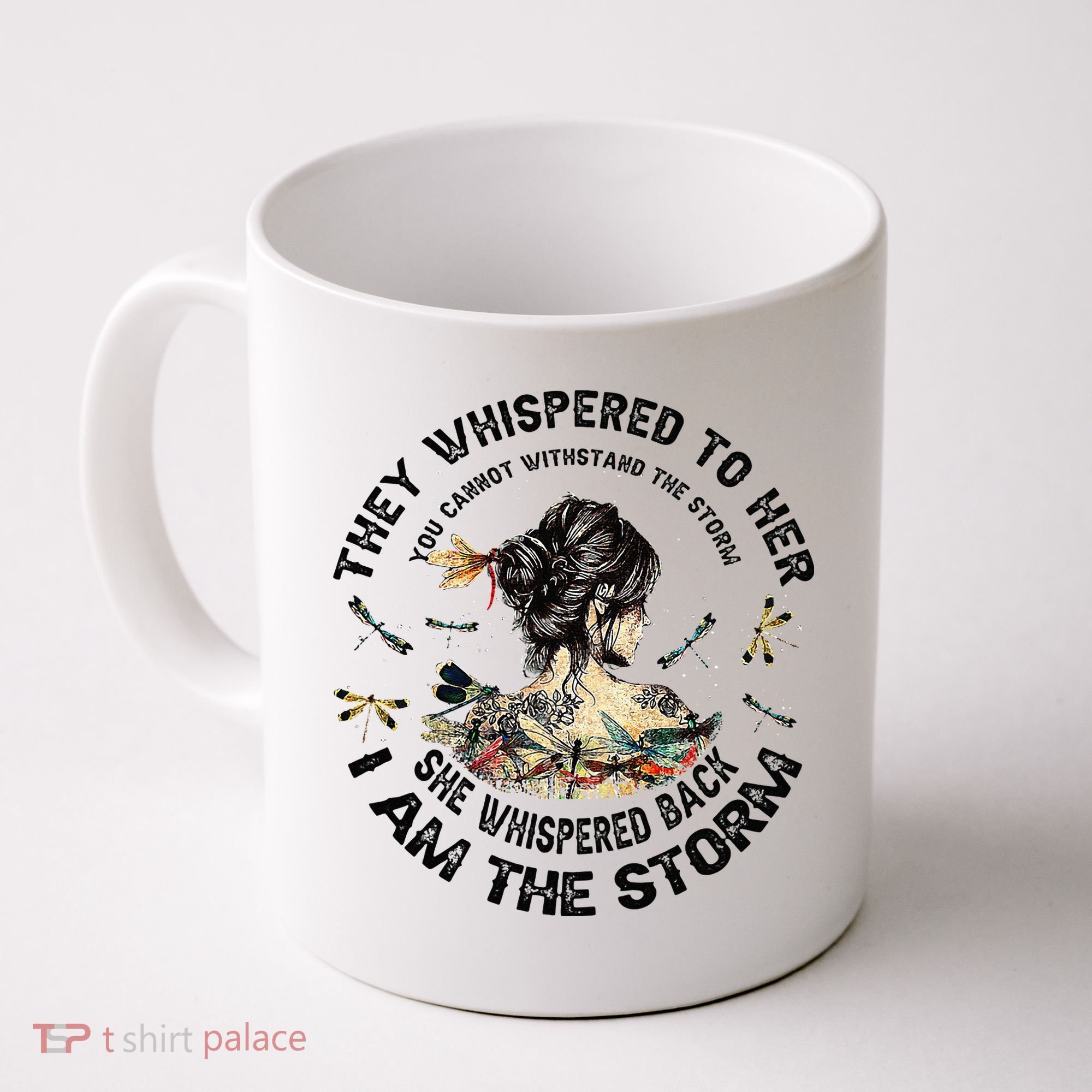 Womens Dragonfly Black Women She Whispered Back I Am The Storm Coffee Mug