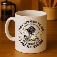 Womens Dragonfly Black Women She Whispered Back I Am The Storm Coffee Mug thumb 4