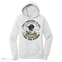 Womens Dragonfly Black Women She Whispered Back I Am The Storm Women's Hoodie thumb 0