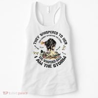 Womens Dragonfly Black Women She Whispered Back I Am The Storm Women's Tank Top thumb 0