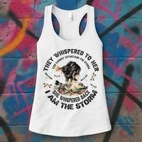 Womens Dragonfly Black Women She Whispered Back I Am The Storm Women's Tank Top thumb 3