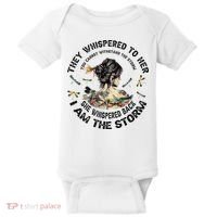 Womens Dragonfly Black Women She Whispered Back I Am The Storm Baby Bodysuit thumb 0
