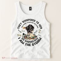 Womens Dragonfly Black Women She Whispered Back I Am The Storm Tank Top thumb 2