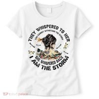 Womens Dragonfly Black Women She Whispered Back I Am The Storm Women's T-Shirt thumb 0