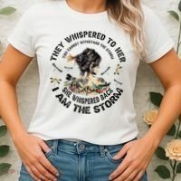 Womens Dragonfly Black Women She Whispered Back I Am The Storm Women's T-Shirt thumb 2