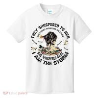 Womens Dragonfly Black Women She Whispered Back I Am The Storm Kids T-Shirt thumb 0