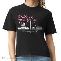Washington Dc Cherry Blossoms Monuments Memorial Comfort Colors Boxy T-Shirt thumb 0