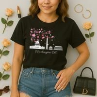 Washington Dc Cherry Blossoms Monuments Memorial Comfort Colors Boxy T-Shirt thumb 2