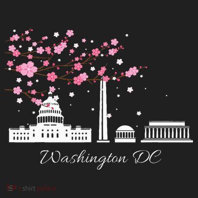 Washington Dc Cherry Blossoms Monuments Memorial Comfort Colors Boxy T-Shirt