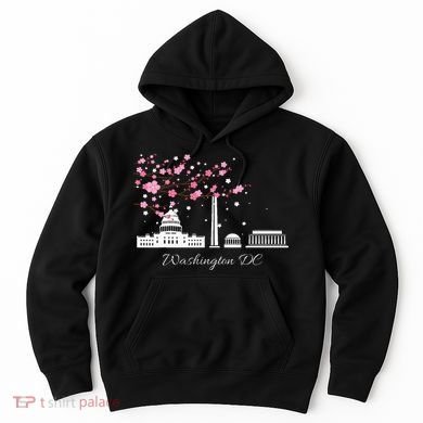 Washington Dc Cherry Blossoms Monuments Memorial Hoodie