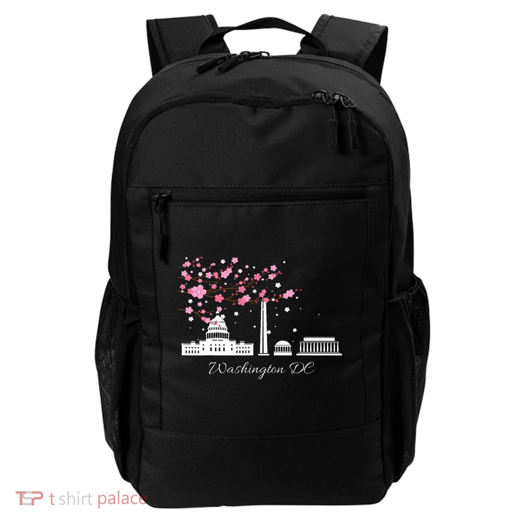 Washington Dc Cherry Blossoms Monuments Memorial Backpack