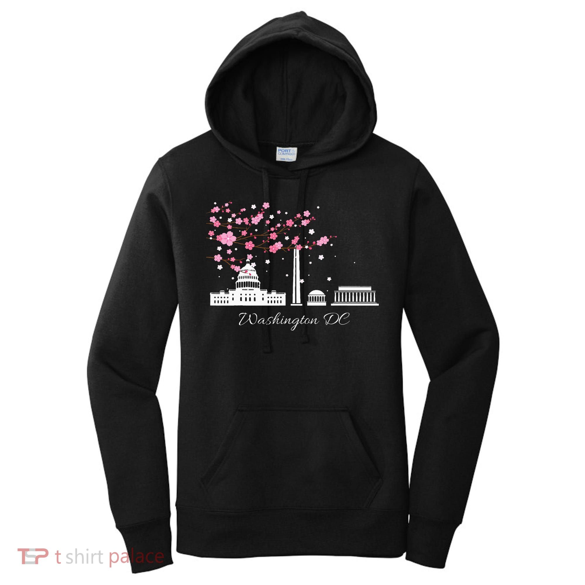 Washington Dc Cherry Blossoms Monuments Memorial Women's Hoodie