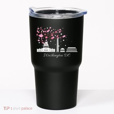 Washington Dc Cherry Blossoms Monuments Memorial Tumbler