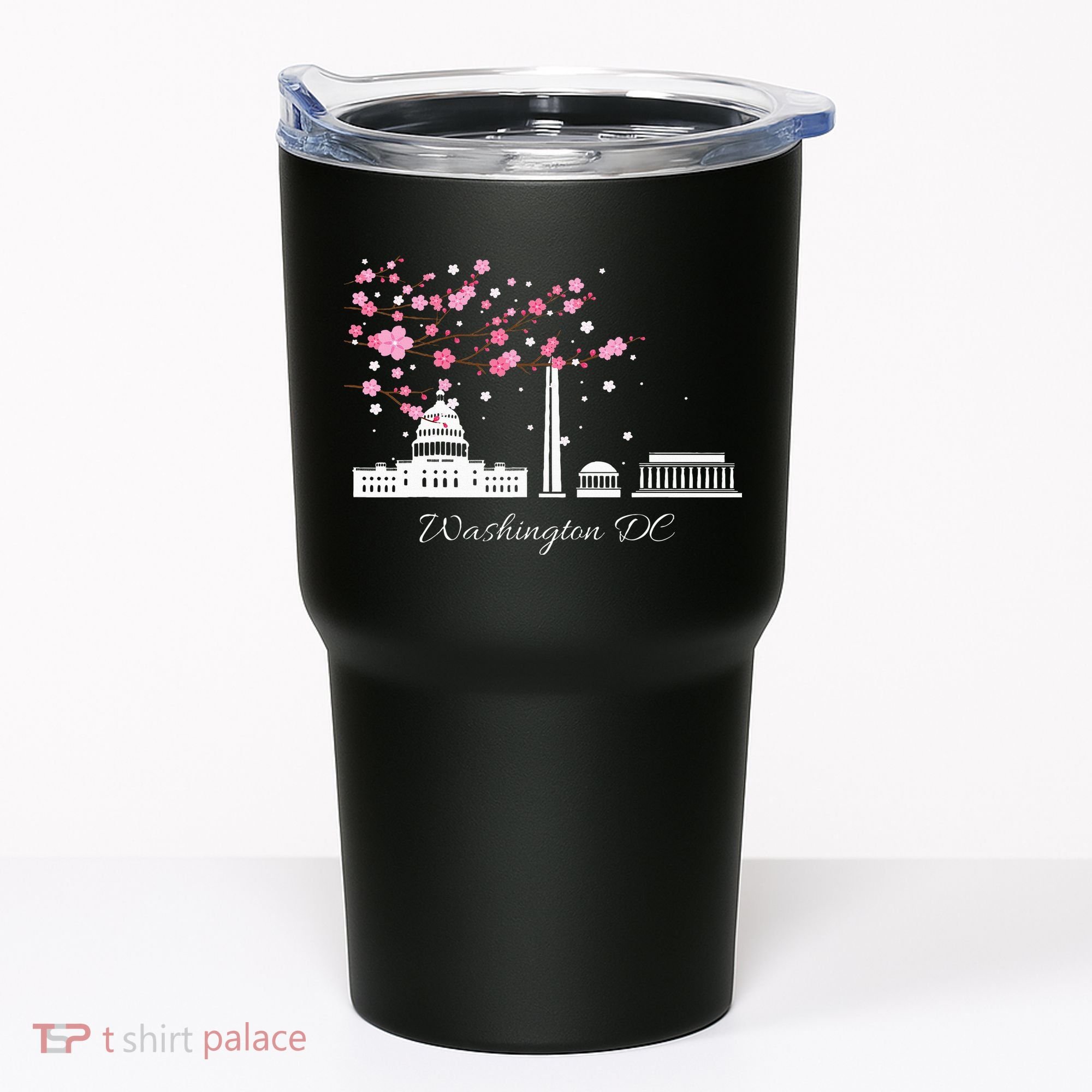 Washington Dc Cherry Blossoms Monuments Memorial Tumbler