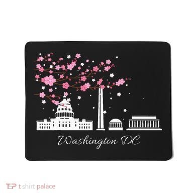 Washington Dc Cherry Blossoms Monuments Memorial Mousepad