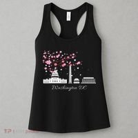 Washington Dc Cherry Blossoms Monuments Memorial Women's Tank Top thumb 3