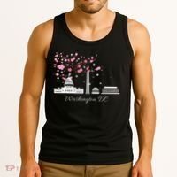 Washington Dc Cherry Blossoms Monuments Memorial Tank Top thumb 3