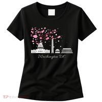 Washington Dc Cherry Blossoms Monuments Memorial Women's T-Shirt thumb 0