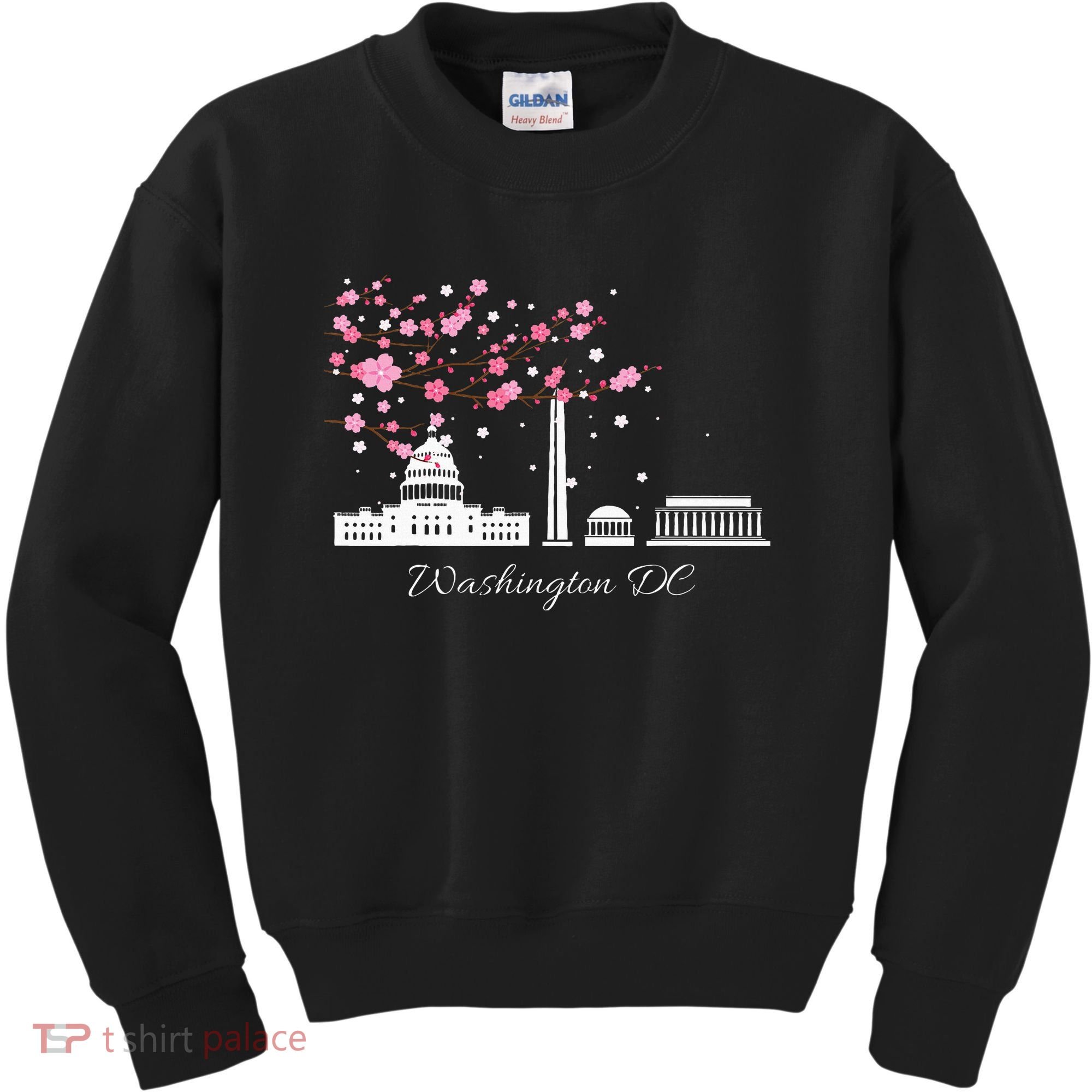 Washington Dc Cherry Blossoms Monuments Memorial Kids Sweatshirt