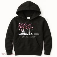 Washington Dc Cherry Blossoms Monuments Memorial Kids Hoodie thumb 0