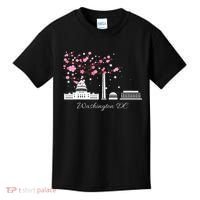 Washington Dc Cherry Blossoms Monuments Memorial Kids T-Shirt thumb 0