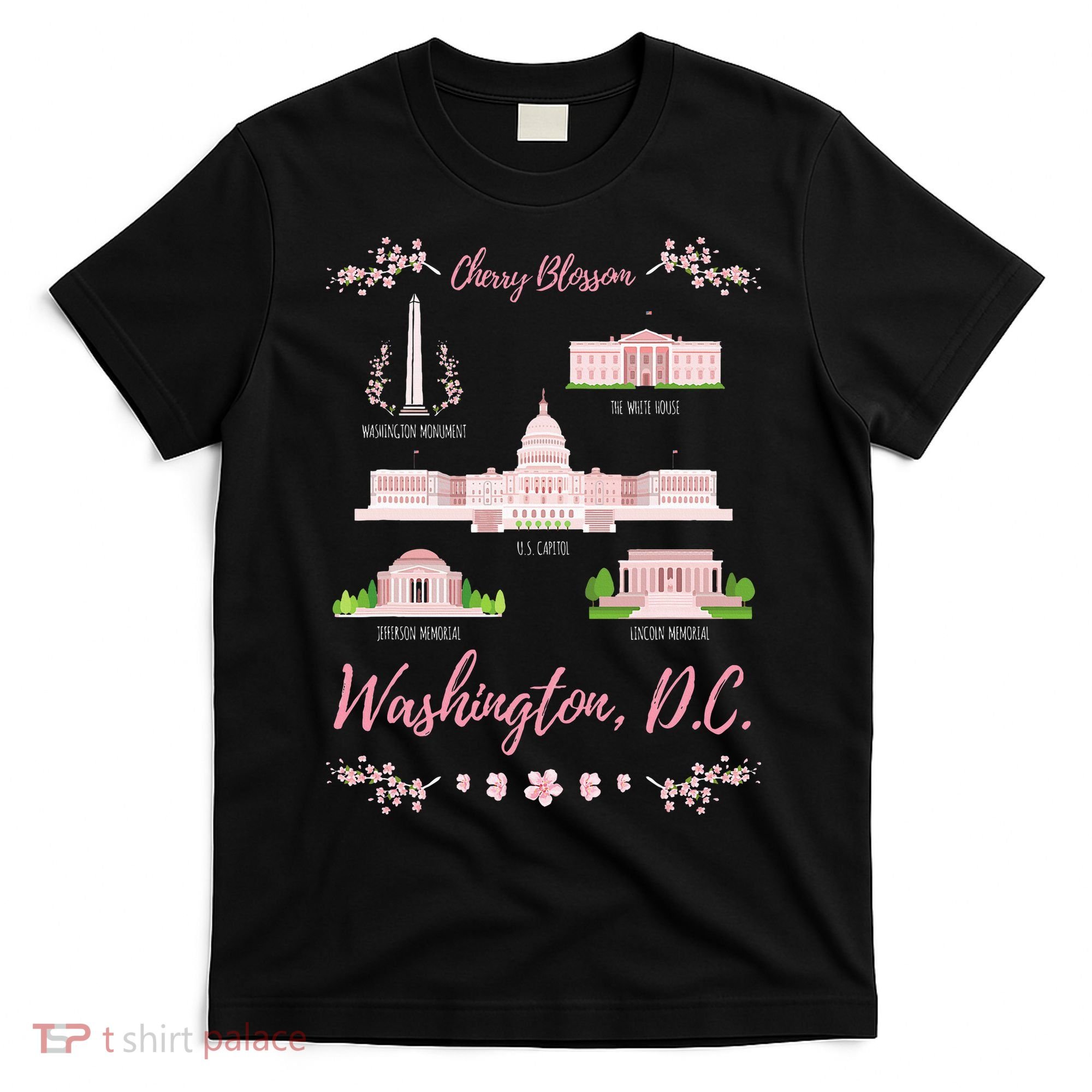 Washington Dc Cherry Blossom Monument T-Shirt