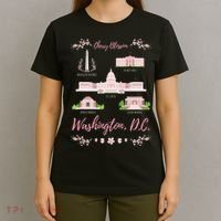 Washington Dc Cherry Blossom Monument T-Shirt thumb 4
