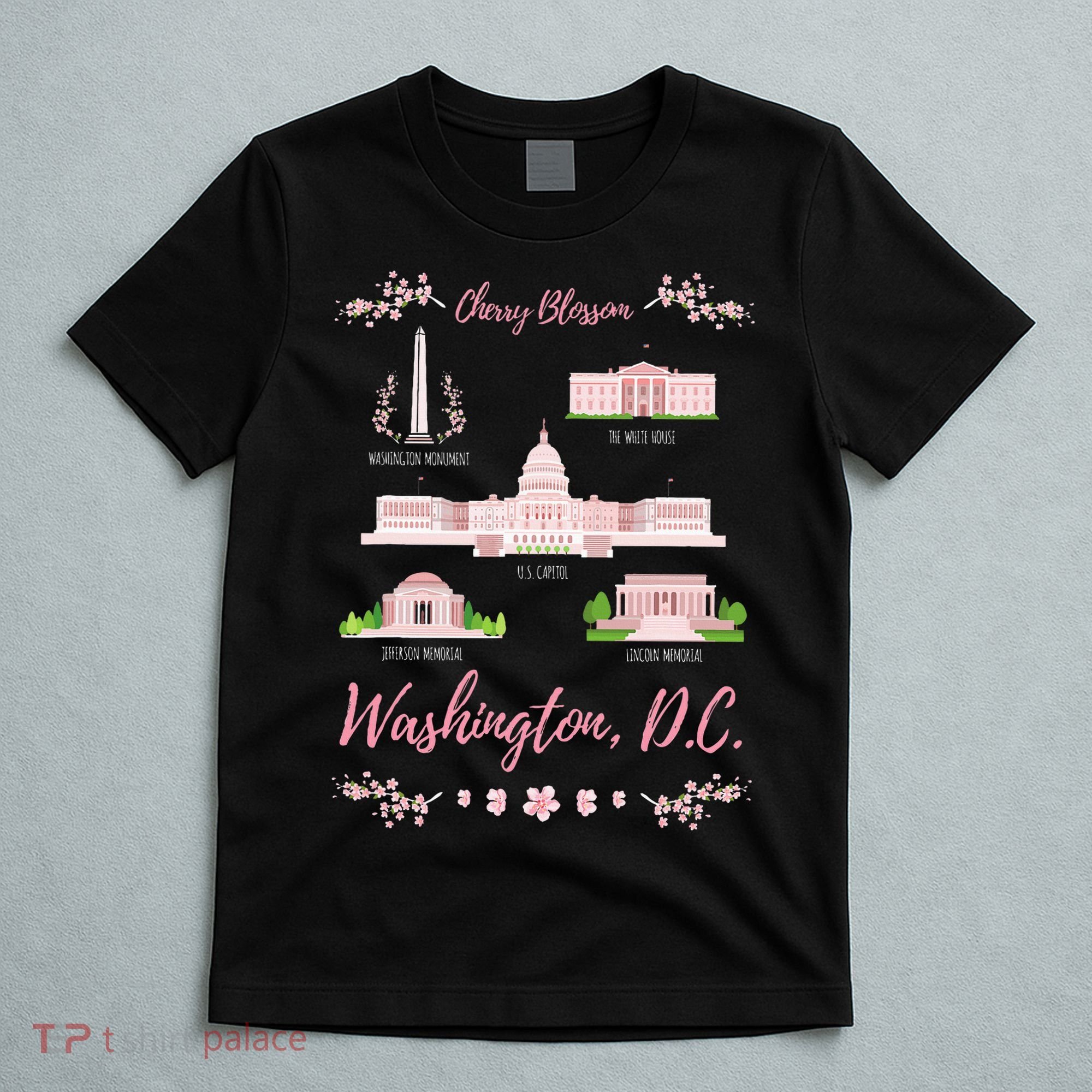 Washington Dc Cherry Blossom Monument T-Shirt