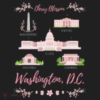 Washington Dc Cherry Blossom Monument Tumbler thumb 3